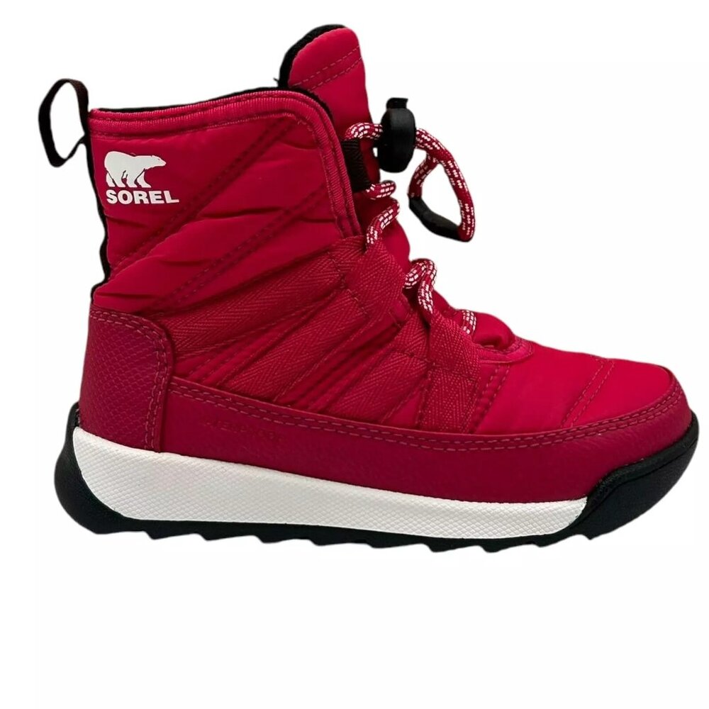 Sorel Toddler Girl's/Boy's Lined Snow Boots Size 9 Fuchsia Rush/Black Waterproof - Picture 2 of 12